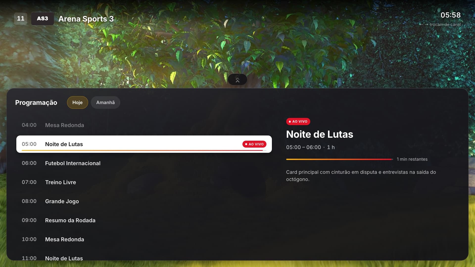 IBO Smarters – Programação do canal